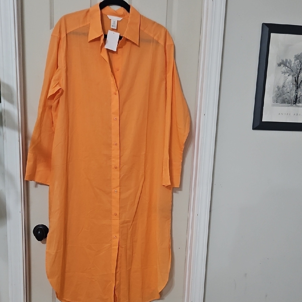 Orange Long Sleeve Dress